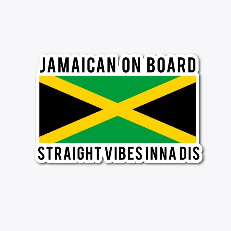 JAMAICAN ON BOARD BUMPER STICKER